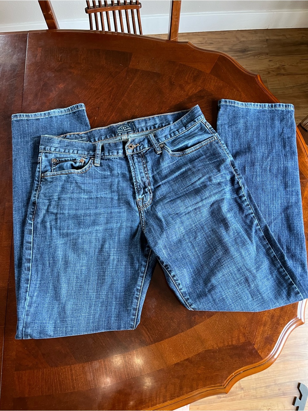 Lucky Brand 221 Original Straight Cotton Blend Denim Jeans 34x32